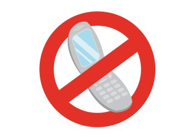 Turn off your mobile phone clipart