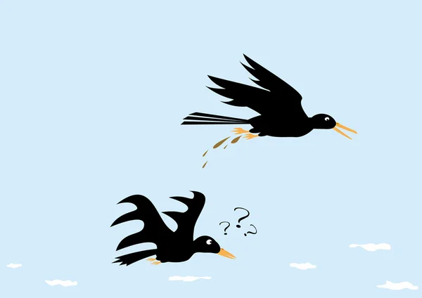 Crow es un sinvergüenza. — Vector de stock