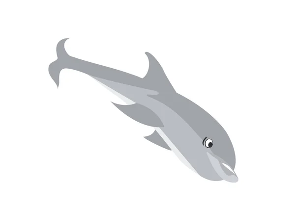 Ilustración del delfín saltador — Archivo Imágenes Vectoriales