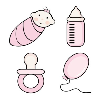 Set for newborn clipart