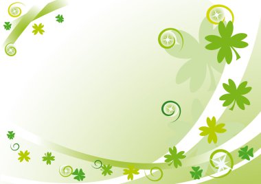 Green frame with quatrefoils clipart