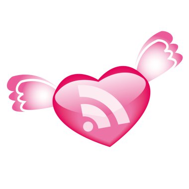 RSS icon for St.Valentine day clipart