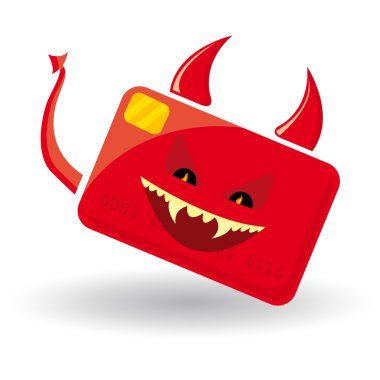 Credit card is evil clipart