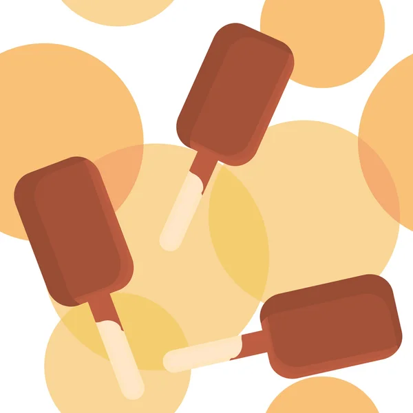 Çikolatalı dondurma — Stok Vektör