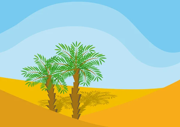 Dvě palmy — Stockový vektor