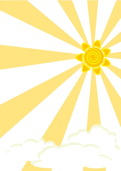 Fond rayé avec soleil — Image vectorielle