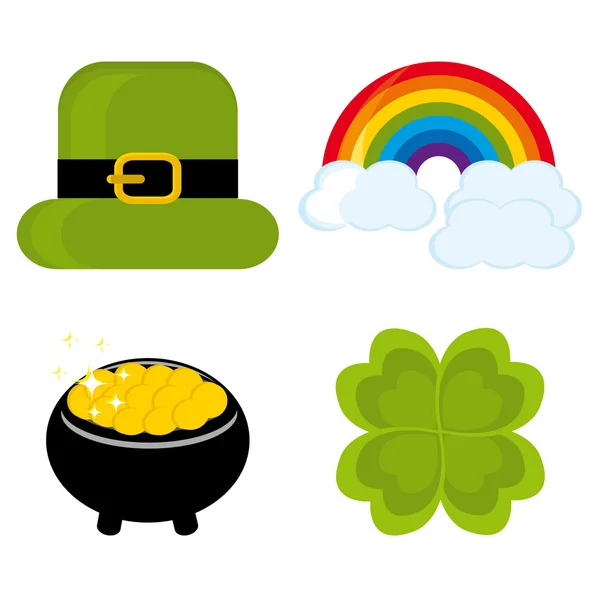 Ensemble d'icônes pour la Saint-Patrick — Image vectorielle