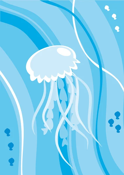 卡通水母 — 图库矢量图片