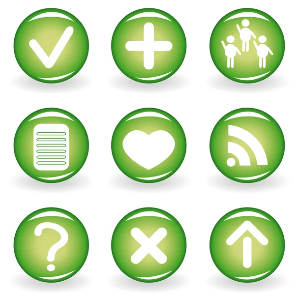 stock vector Set of green web icons for your design