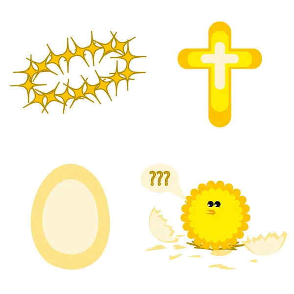 Conjunto de elementos para Pascua — Archivo Imágenes Vectoriales