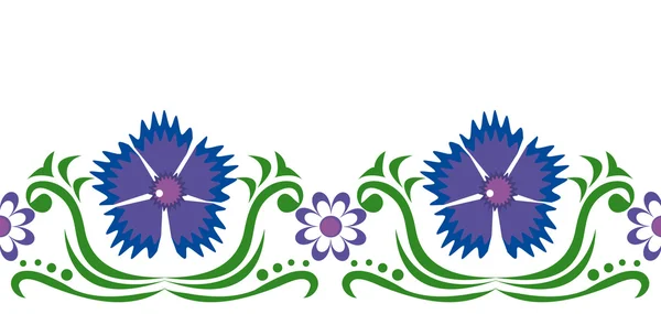 Kék Búzavirág és a chamomiles — Stock Vector
