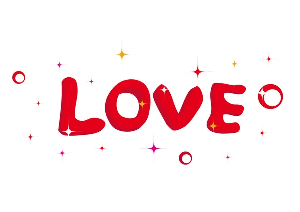 Hintergrund mit dem Wort "Liebe"" — Stockvektor