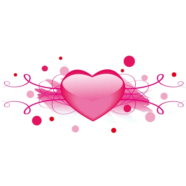 Grunge valentine element med hjärta — Stock vektor