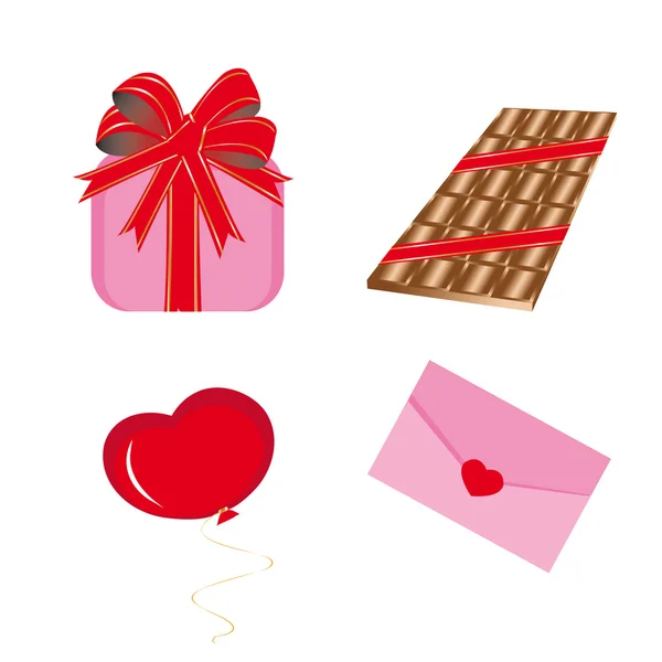 Conjunto de ícones para S. Valentim dia —  Vetores de Stock