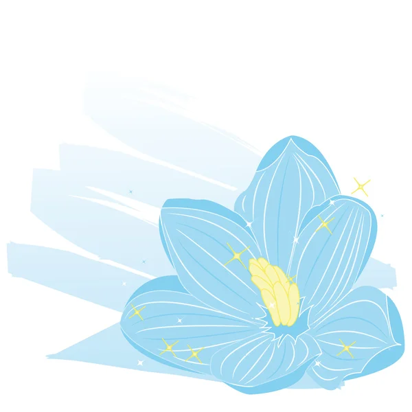 Beautiful blue flower — Stock Vector