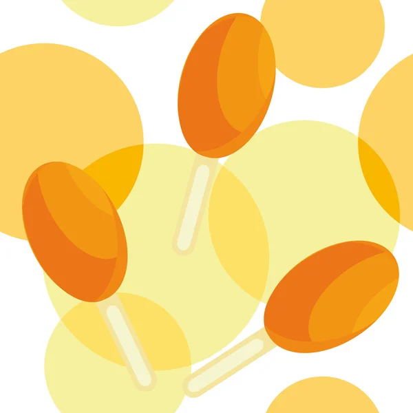Bezešvé vzor s orange zmrzlina — Stockový vektor