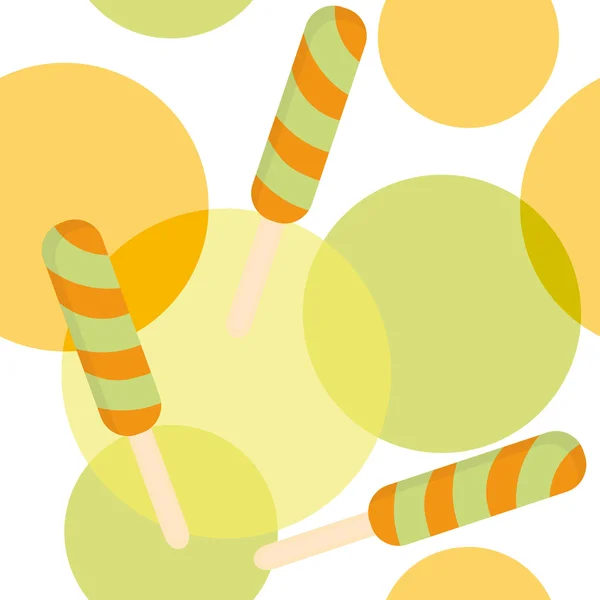 과일 아이스크림 원활한 패턴 — 스톡 벡터