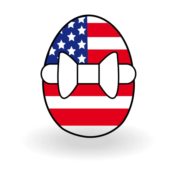Abstraktes Ei mit US-Flagge — Stockvektor