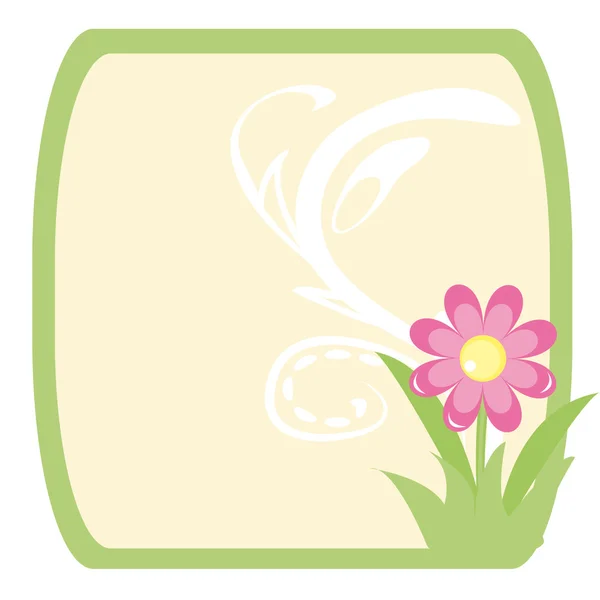 Paskalya için soyut çiçekli çerçeve — Stok Vektör