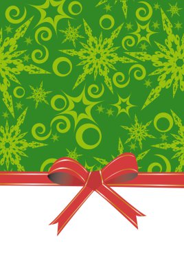 Christmas blank with snowlakes clipart