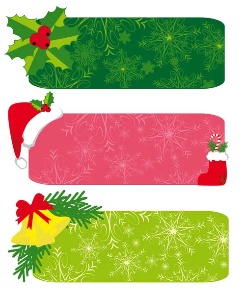Conjunto de bandeiras de Natal —  Vetores de Stock