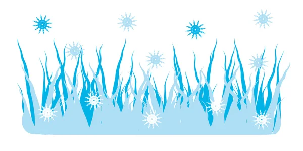 Herbe sous la neige — Image vectorielle