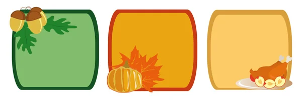 Cadre trois couleurs pour Thanksgiving Day — Image vectorielle