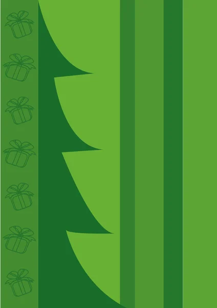 Groene lege met abstract kerstboom — Stockvector