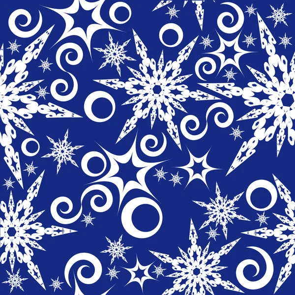 Naadloos patroon met sneeuwvlokken — Stockvector