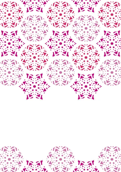 Мозаїчна кольорова рамка зі сніжинками — стоковий вектор