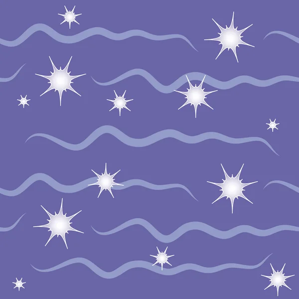 Yıldızlar ve dalgalar — Stok Vektör