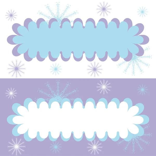 Deux bannières gorizontales de Noël — Image vectorielle