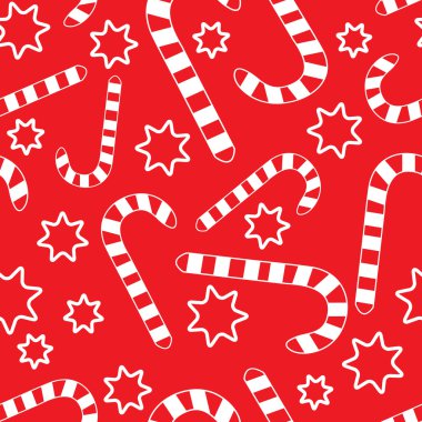 Seamless pattern with candycanes clipart