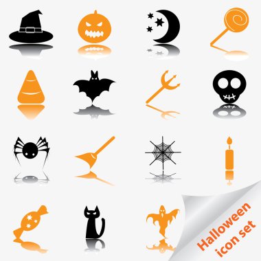 Halloween icon set clipart