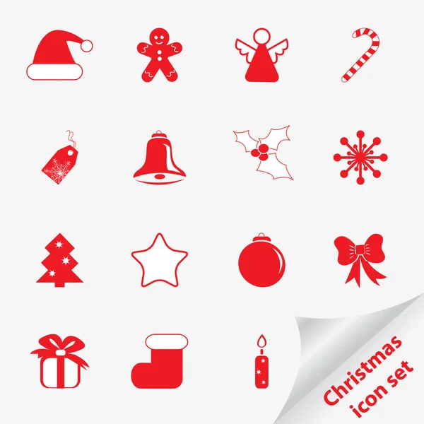Набор рождественских икон для вашего дизайна — стоковый вектор