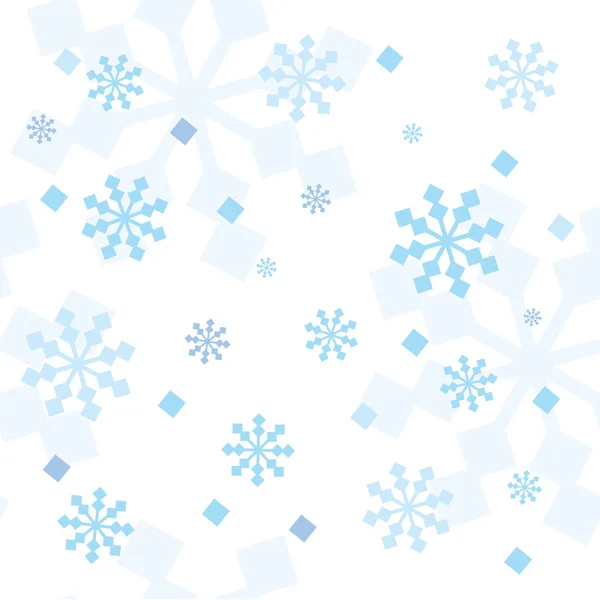 シームレスな雪片のパターン — ストックベクタ