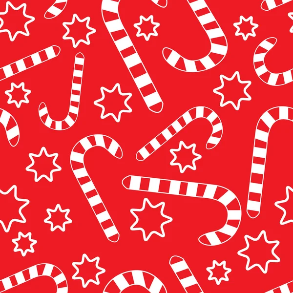Seamless pattern with candycanes — Stock Vector