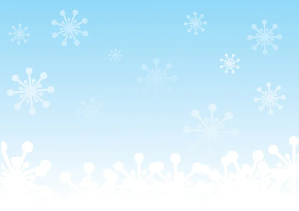 雪の結晶と冬の背景 — ストックベクタ