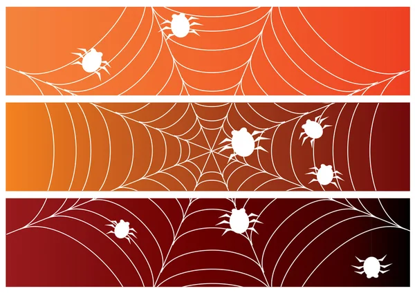 Set of three halloween banners — Stock Vector