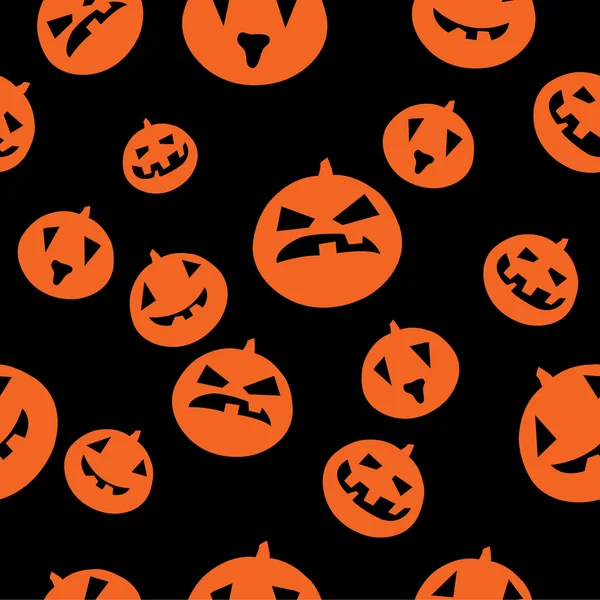 Seamless pattern with orange pumpkins — Stock Vector