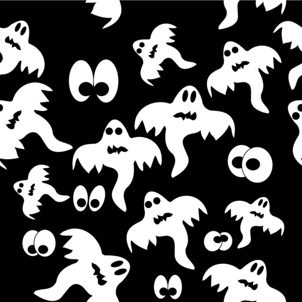 Seamless mönster med spöken — Stock vektor