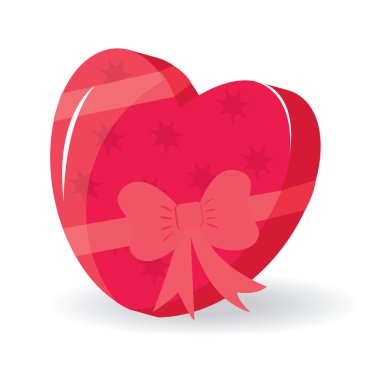 Heart-shaped box clipart