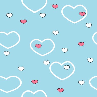 Vector valentine seamless pattern clipart