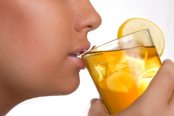 Stock image Woman drinking a coctail