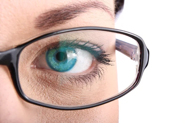Mooie blauwe ogen close-up — Stockfoto