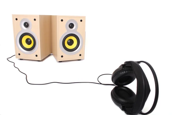 Bass dynamisches System mit Kopfhörer — Stockfoto