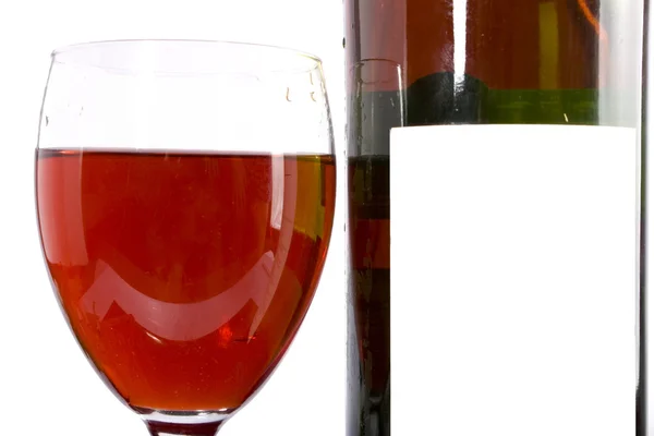 Vino rosso e bottiglia — Foto Stock