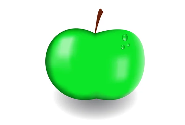 Grüner reifer Apfel — Stockvektor