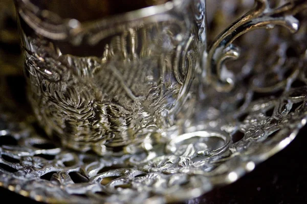 Russian antique silverware — Stock Photo, Image