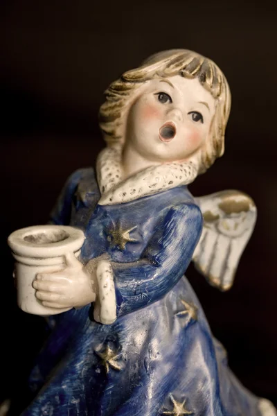 Blue Christmas Angel — Stock Photo, Image